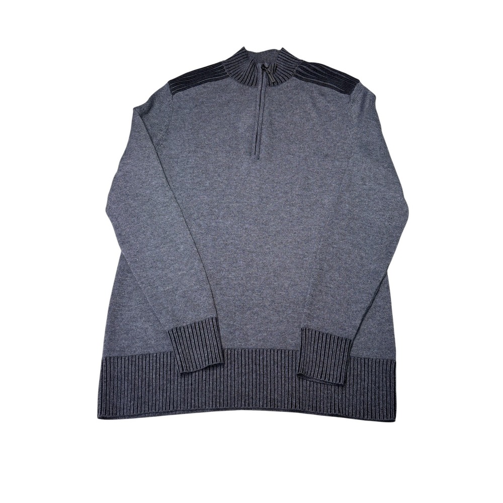 Smartwool Mens Gray Merino Wool Blend Quarter Zip Pullover Sweater Size M